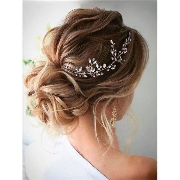 JAKAWIN Bride Wedding Crystal Hair Vine Silver Rhinestone Hair Piece Bridal Hair main image 7